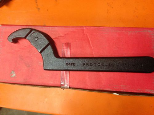 PROTO JC472 ADJUSTABLE HOOK SPANNER WRENCH 1-1/4&#034; TO 3&#034; Made in USA - 6 pack!!