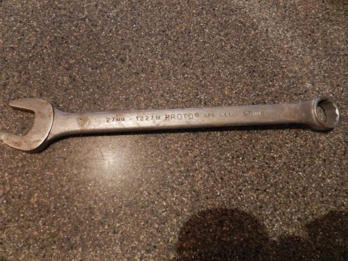 1227M Combination open end box end wrench, 27mm Proto