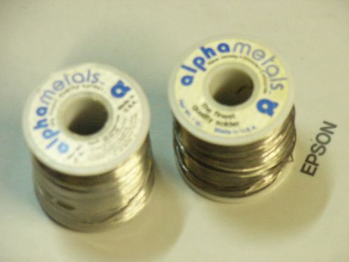 Alpha metals two 1 lb rolls solder wire, .032&#034; dia., sn60 qq-s-571 for sale