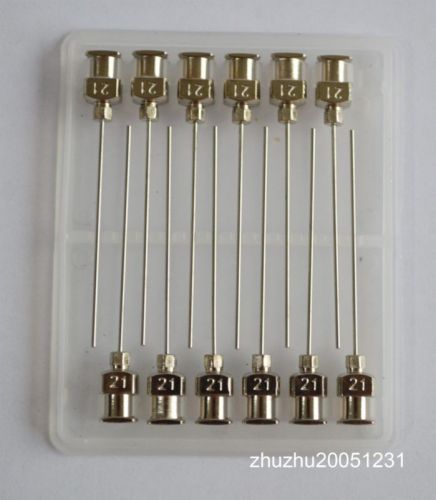 24pcs 1.5&#034;  21ga blunt stainless steel dispensing syringe needle tips for sale