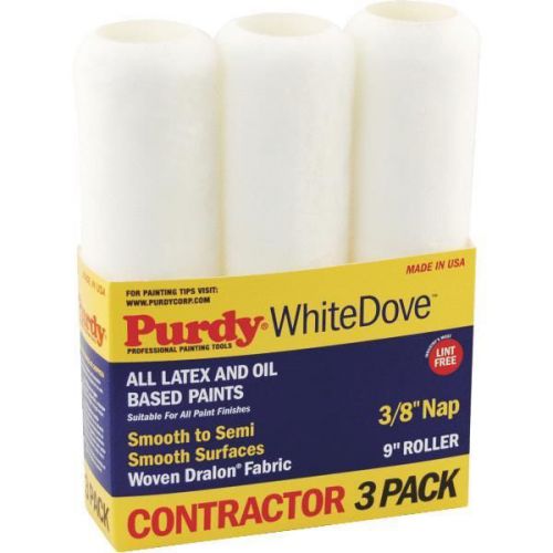3-pack white dove woven fabric roller cover-3pk 1/2&#034; roller covers for sale