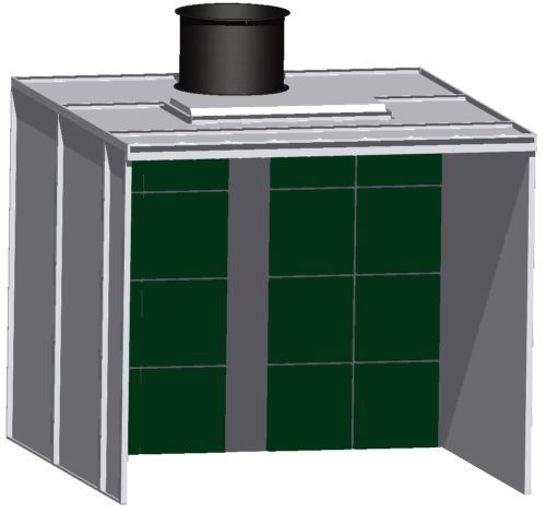 NEW Open Face Paint Spray Booth Cross Draft Fire Suppression