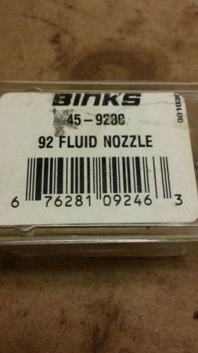 Binks Fluid Nozzle 92 45-9200 for Mach 1 HVLP Pressure Feed Spray Gun