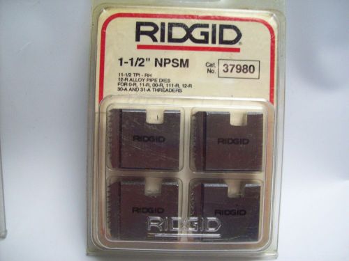 RIDGID 37980 1-1/2&#034; NPSM 12-R THREADING DIES RH - O-R 11-R OO-R 111-R NEW 1.5