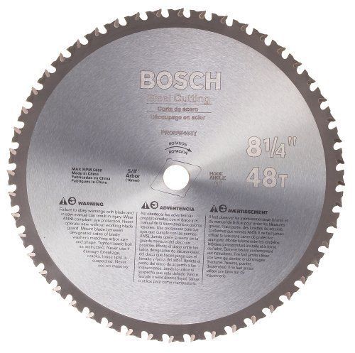Bosch PRO82540St PRO82540ST 8-1/4-in 48 Tooth TCG Steel Cutting Saw Blade W/