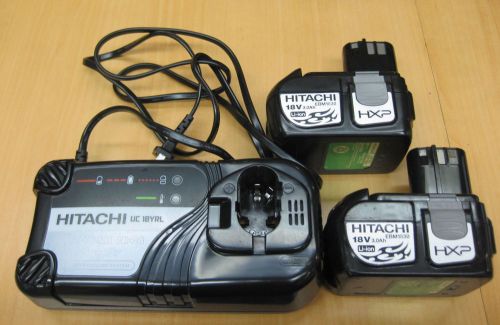 2 New Hitachi EBM1830 18V 3.0 AH Batteries + UC18YRL Charger 18 Volt For Drill