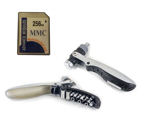 Bundle: 256mb mmc memory card + multi-function hammer, screwdriver bottle opener for sale
