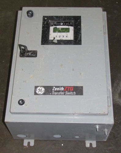 Ge zenith zg2sa01033-07stk4x 277/480v 100a 100 a amp transfer switch as-is for sale