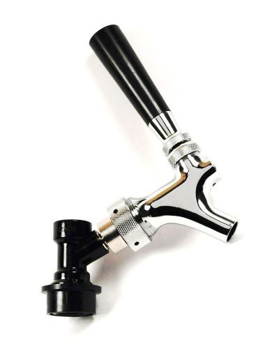 Sampling faucet With chromed brass faucet and ball lock connector for corney keg