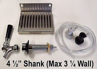 Draft beer kegerator conversion kit 1 tap w/ 4.5&#034; shank for sale