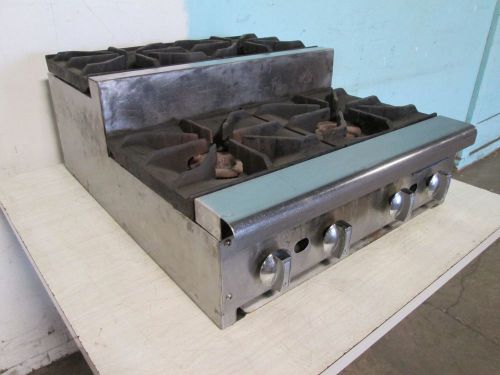 &#034;imperial&#034; h.d. commercial 4 burner natural gas counter-top step-up stove for sale