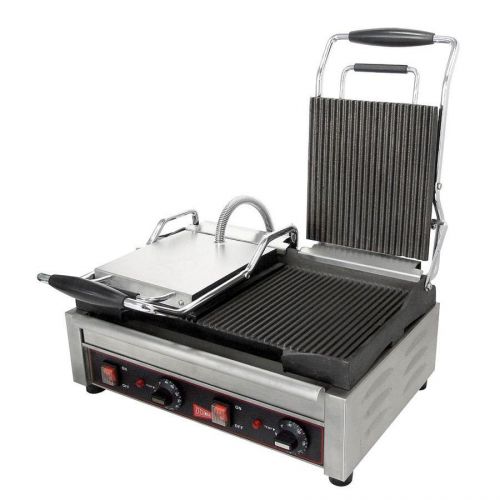 Cecilware Double Panini Sandwich Grill W/ Grooved Surface 240V NSF SG2LG