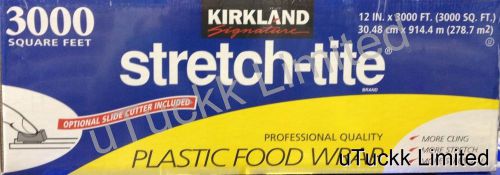 Plastic Food Wrap Stretch-Tite 12&#034; x 3000 sq ft With Optional Slide Cutter