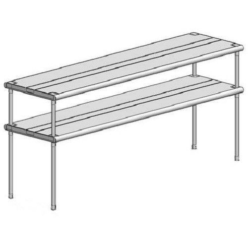 NEW STAINLESS STEEL DOUBLE OVER STORAGE  SHELF MODEL PDS-1836