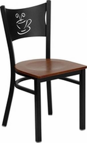 NEW METAL COFFEE RESTAURANT CHAIRS CHERRY WOOD SEAT  20 CHAIRS  (FREE SHIPPING)