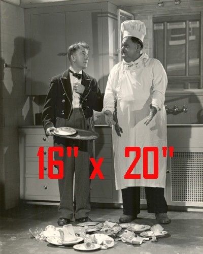 Laurel &amp; Hardy~Chef~Restaurant Decor~Photo~ Poster~ 16&#034; x  20&#034;