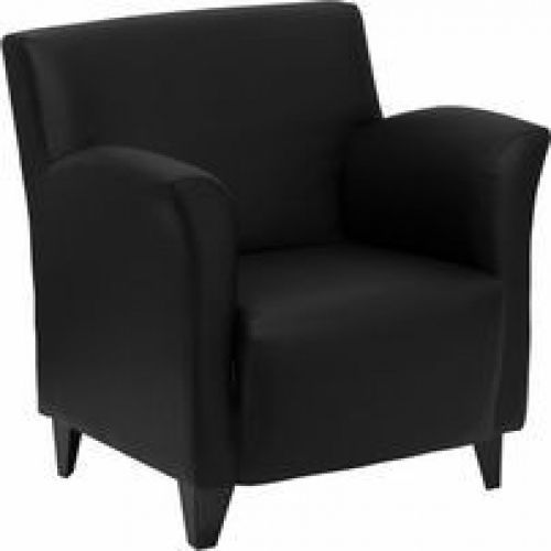 Flash Furniture ZB-ROMAN-BLACK-GG HERCULES Roman Series Black Leather Reception