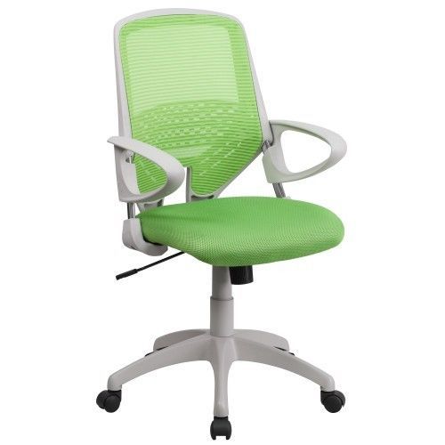 Flash furniture h-0549fx-gn-gg mid-back green mesh office chair for sale