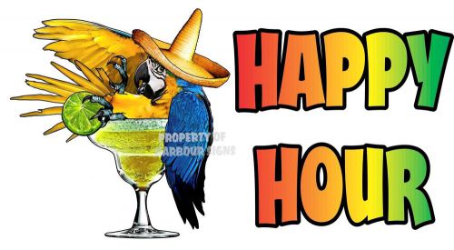 Happy Hour Decal 18&#034; Drinks Concession Bar Pub Restaurant Vinyl Sticker Menu