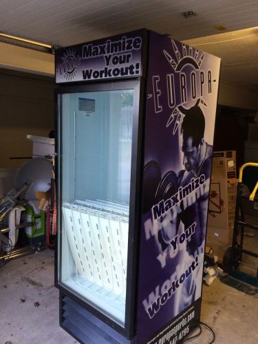Commercial 1 glass door merchandiser refrigerator/cooler, single door, for sale
