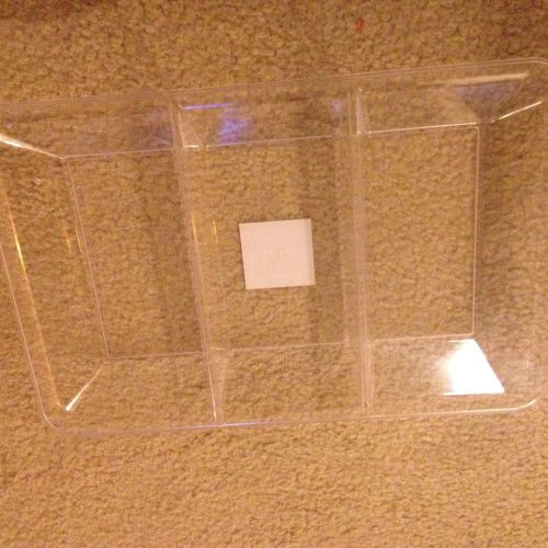 Clear Plastic Serving Tray with 3 Dividers 14 X 9.25