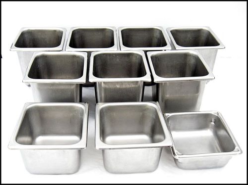 10 Stainless Steel Steam Pan&#039;s Buffet Table 3 Sizes See Discription &amp; Pictures