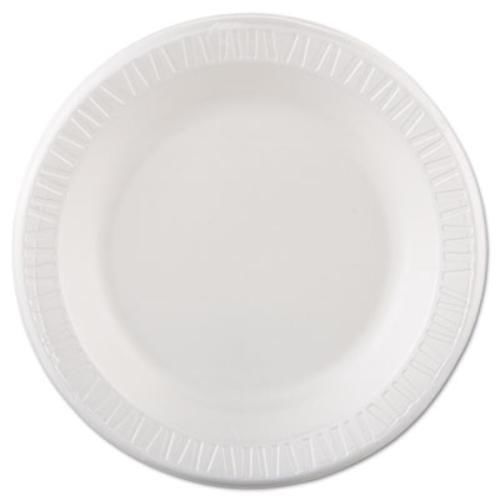 Dart Fusion 10PWQ Plastic Dinnerware, Plate, 10 1/4&#034; Dia, White, 125/pack, 4