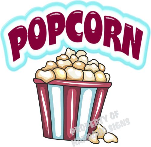 Popcorn 14&#034; Concession Food Truck Cart Trailer Restaurant Vinyl Menu Sign Decal