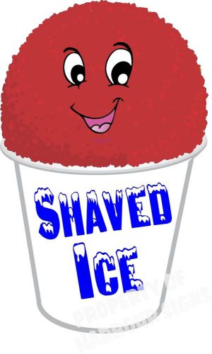 Shaved Ice Decal  8&#034; Snow Cone Concession Vendor Cart Stand Food TruckSticker