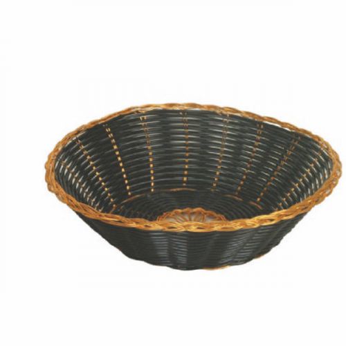 12 Fast Food Basket Serving Baskets Gold/Black Round PWBK-8R NEW