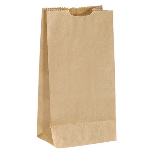 NEW BROWN DURO #8 PAPER BAGS, FLAT BOTTOM, 6 1/8&#034;x4 1/6&#034;x12-500 Count FREE SHIPP
