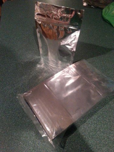 5x7 silver mylar zippered bag/pouch - case of 1200 for sale