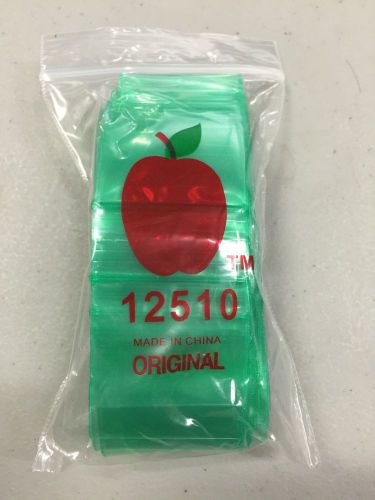 12510 Apple 100 Mini Ziplock Bag Bags Baggies Tiny Plastic Jewlery Coin Dime New