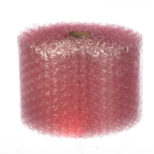 Pink bubble wrap roll anti static large 62.5&#039;  x 12&#034; for sale