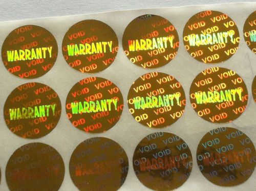 Warranty Void 15mm circle Hologram Gold Tamper proof Labels Security Stickers
