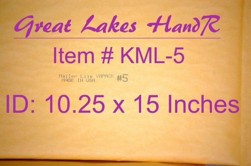 8 Self-Sealing Kraft Bubble Padded Envelope Mailers KML-5, 11 1/2&#034; X 15 1/2&#034;
