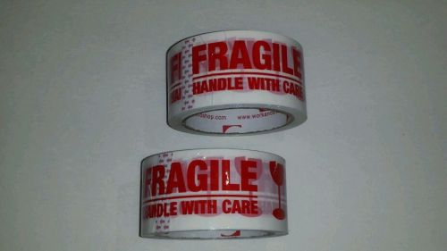 2 Rolls of &#034;FRAGILE&#034;  tape size 2 inches by 55yards.
