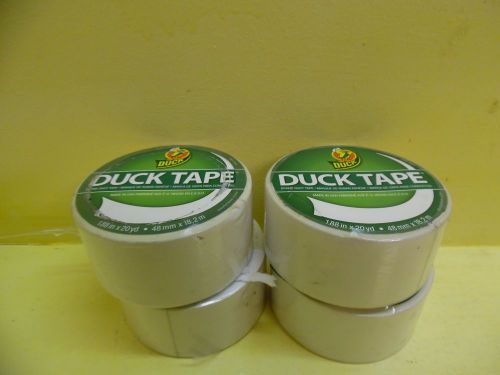 4 Pack - Colored Duct Tape Duck Brand White 1.88 in x 20 yd Each