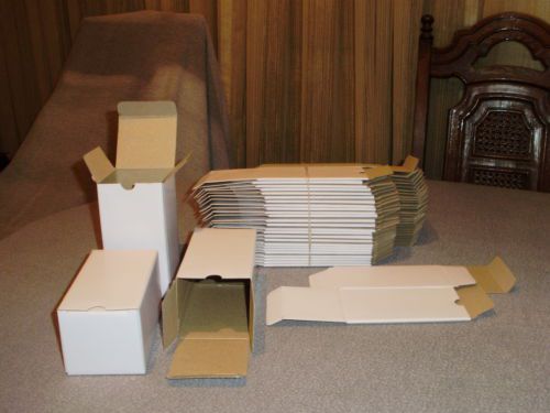 100 NEW WHITE SHIPPING BOXES 5 1/2&#034; X 3&#034; X 2 3/4&#034; PERFECT FOR EBAY SELLERS LOOK