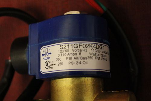 Gc valves s211gf02k4dg1 solenoid valve 1/2&#034; npt n.c. new for sale