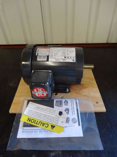 New us motors electric motor 1 hp 3 phase 143tc 1755 rpm 208-230/460 volts new for sale