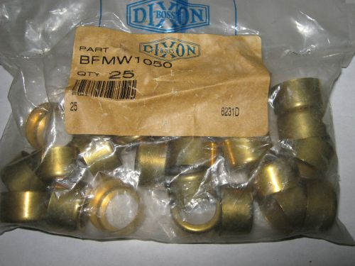 1 pc Dixon BFMW1050 Brass Crimping Ferrule, Lot of 25, New