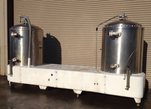 Mojonnier carbo cooler, model 40/60, 2 tank carbonator, beer beverage carbonator for sale