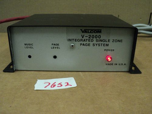 Valcom V-2000 Integrated Single Zone Page System  115 VAC  .35A  60HZ