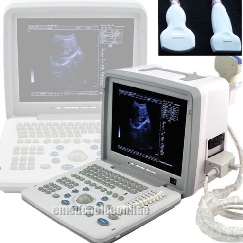 Full digital portable 12&#034; lcd ultrasound scanner with convex &amp; linear &amp; 3d for sale