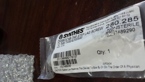 REF# 280.285S SYNTHES DHS/DCS ONE-STEP LAG SCREW 12.7MM THREAD/85MM non-sterile