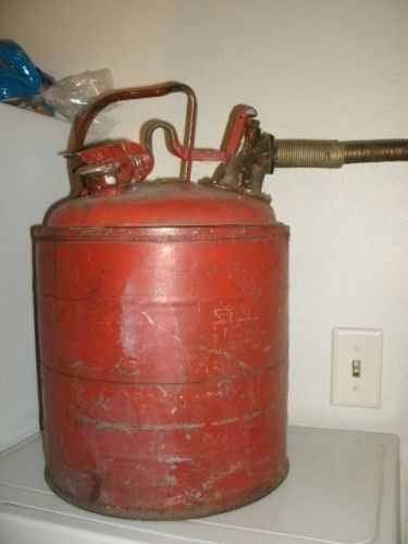 Vintage Protectoseal Chicago Il Gas Can Oil Can Storage 5 Gallon Steel Metal