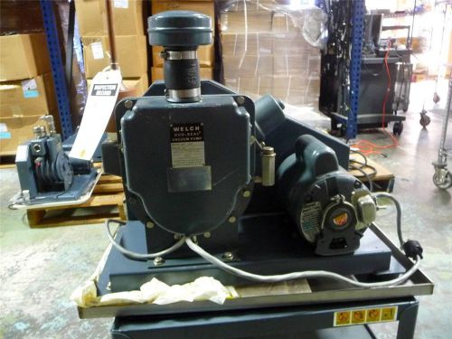 Welch 1397 duo-seal belt drive rotary vane mechanical vacuum pump w/ cart for sale