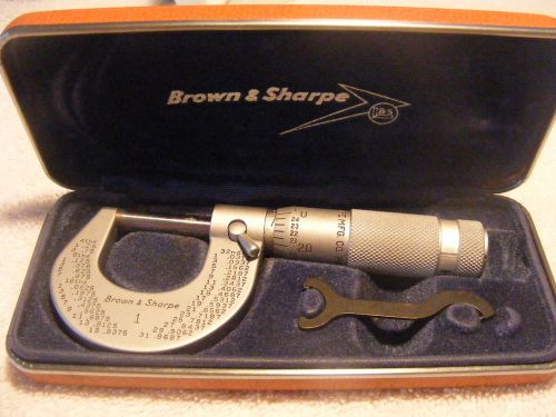 Vintage Brown and Sharpe Micrometer, Mint Condition, With Case