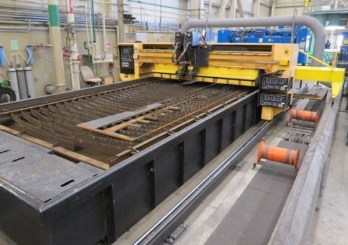 Esab st5000 plasma cutter table cnc 2 torch system 10x30&#039; cutting area 750 amps for sale